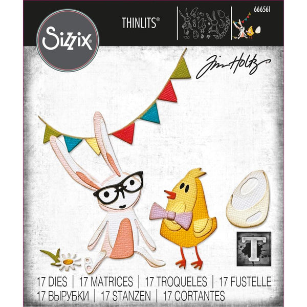 Sizzix - Tim Holtz - Vault Bunny & Chick die set