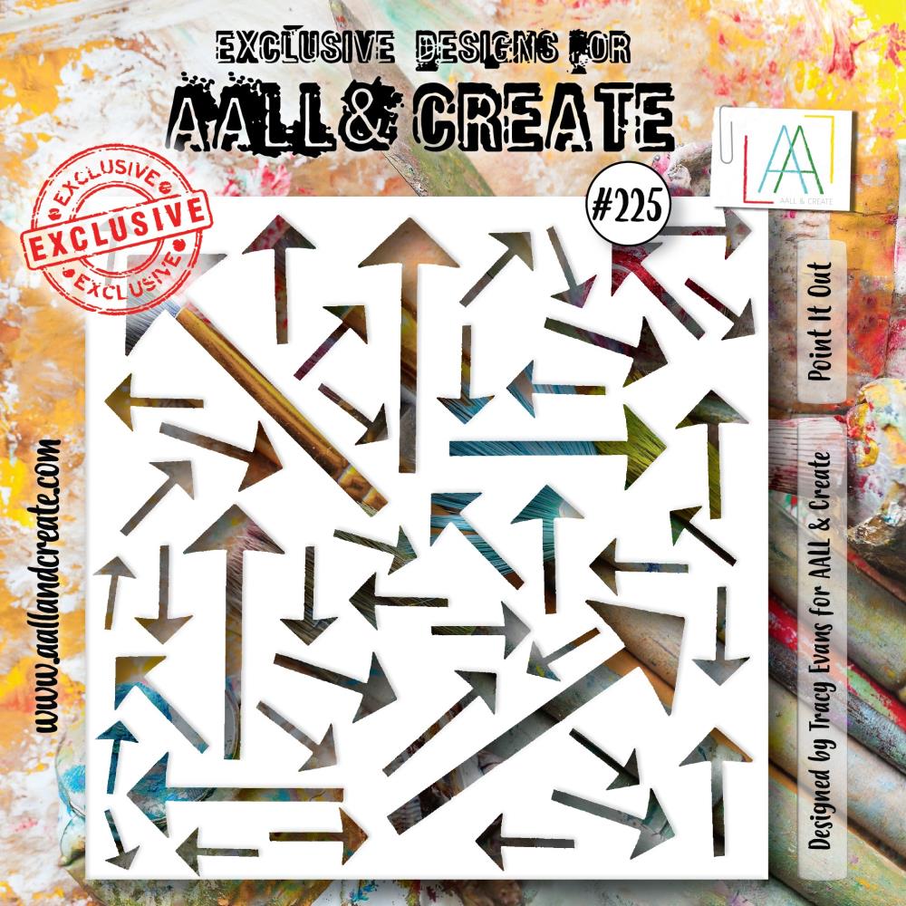 AALL & Create - 6 x 6 Stencil #225 - Point It Out