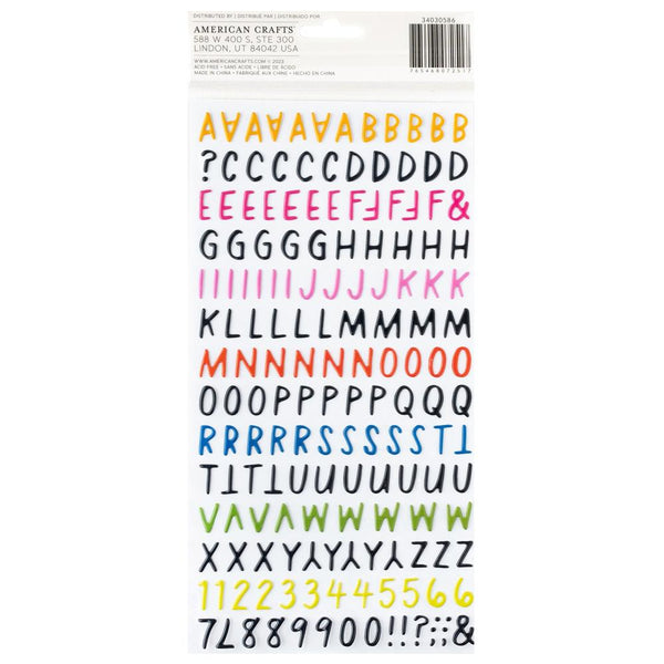 American Crafts - Whatevs - Glossy Puffy Letter Thickers