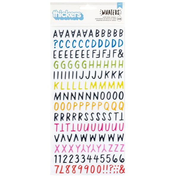 American Crafts - Whatevs - Glossy Puffy Letter Thickers