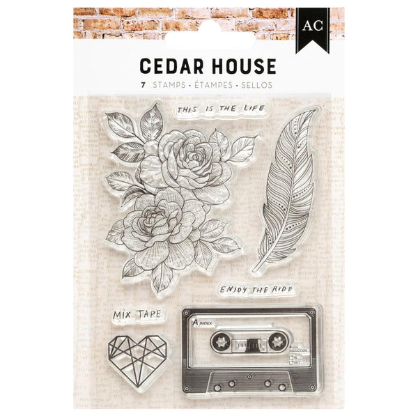 American Crafts - Cedar House - Clear Acrylic Stamp Set