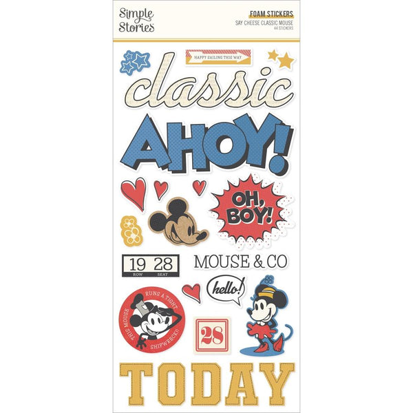 Simple Stories - Say Cheese - Classic Mouse Foam Stickers
