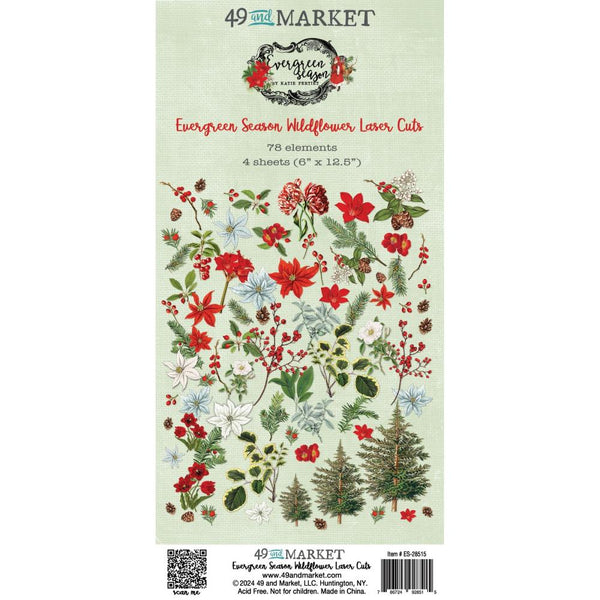 49 & Market - Evergreen Season - Wildflower Laser Cuts