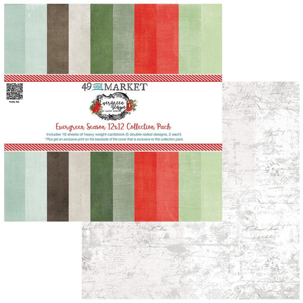 49 & Market - Evergreen Season - 12 x 12  Solids Collection Pack