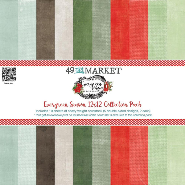 49 & Market - Evergreen Season - 12 x 12  Solids Collection Pack