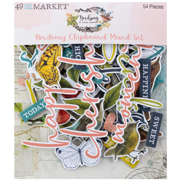 49 & Market - Birdsong - Chipboard Mixed Set