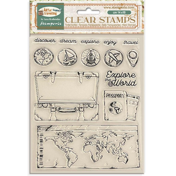 Stamperia - Art of Travelling - Clear Stamp set