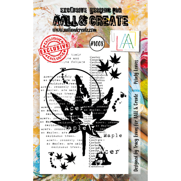 AALL & Create - Pointy Leaves - A6 clear stamp set 1008