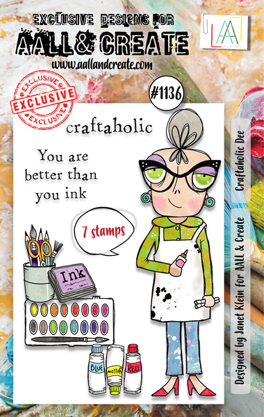 AALL & Create - Craftaholic Dee - A7 clear stamp set 1136