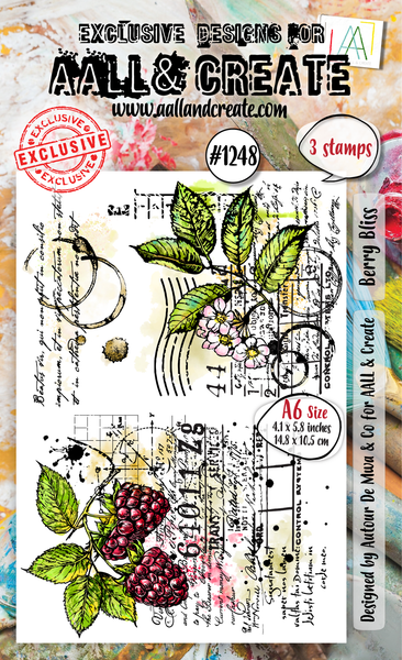 AALL & Create - Berry Bliss - A6 clear stamp set #1248