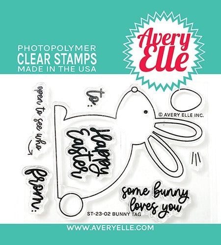 Avery Elle - Bunny Tag - Clear Stamps