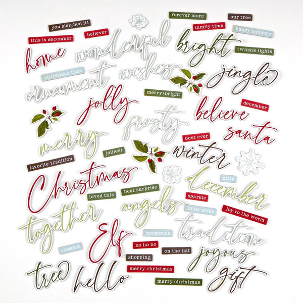 49 & Market - Evergreen Season - Chipboard Words