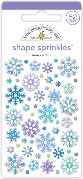 Doodlebug Design - Shape Sprinkles - Snow Colourful