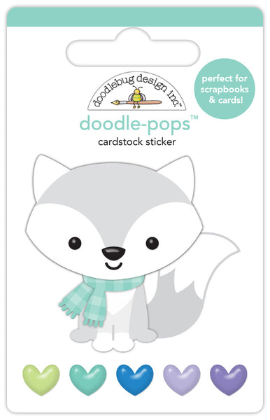 Doodlebug Design - Doodle-Pops - Frosty Fox Cardstock Sticker
