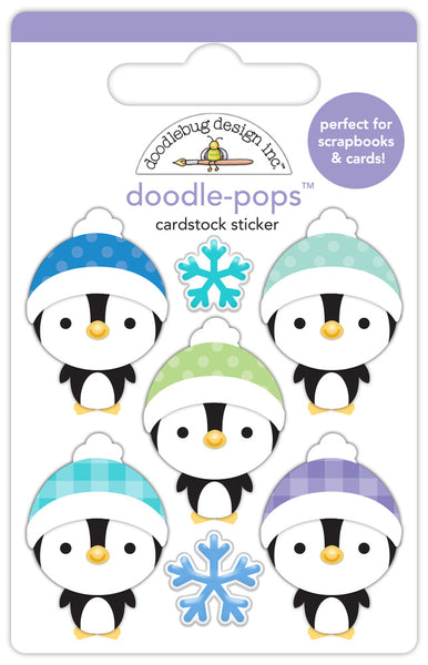 Doodlebug Design - Doodle-Pops - Penguin Pals Cardstock Sticker
