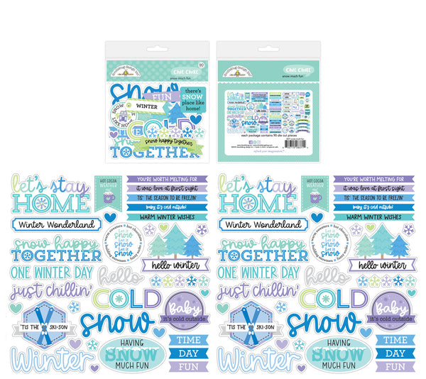 Doodlebug Design - Snow Much Fun - Chit Chat Ephemera Pack