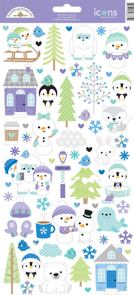 Doodlebug Design - Snow Much Fun  - Icon Cardstock Stickers