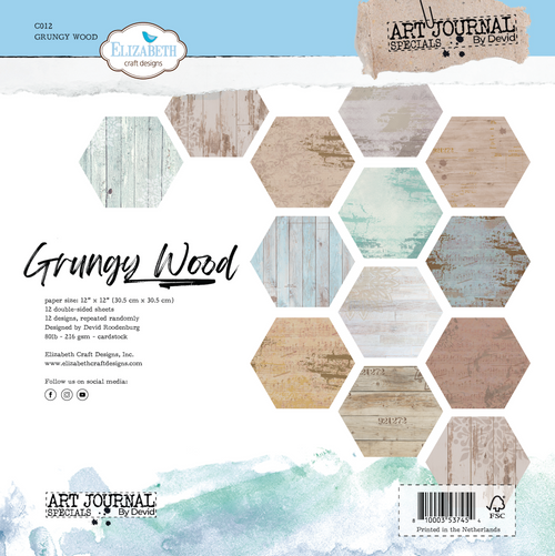 Elizabeth Craft Designs - Grungy Wood paper set
