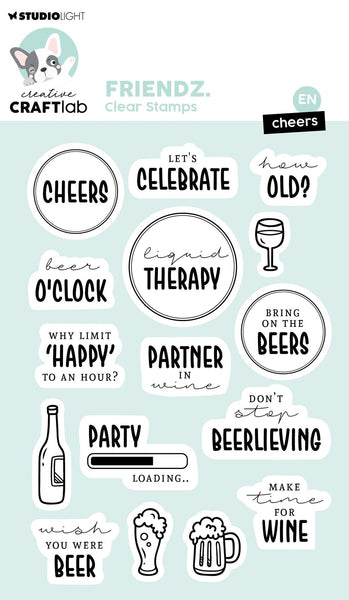 Studio Light - Creative Craft Lab -  Cheers Friendz stamp set