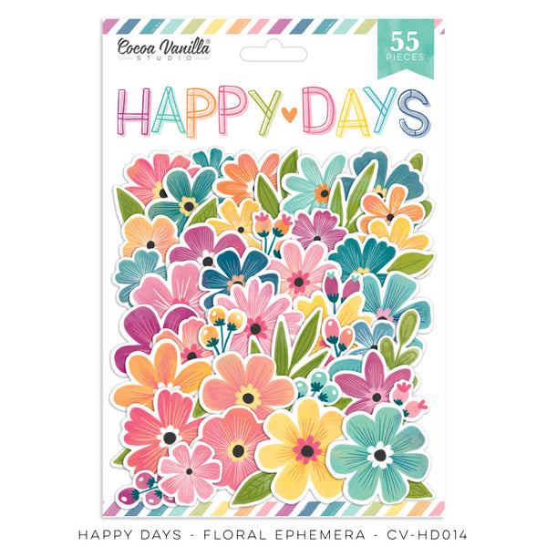 Cocoa Vanilla Studio - Happy Days - Floral Ephemera Pack