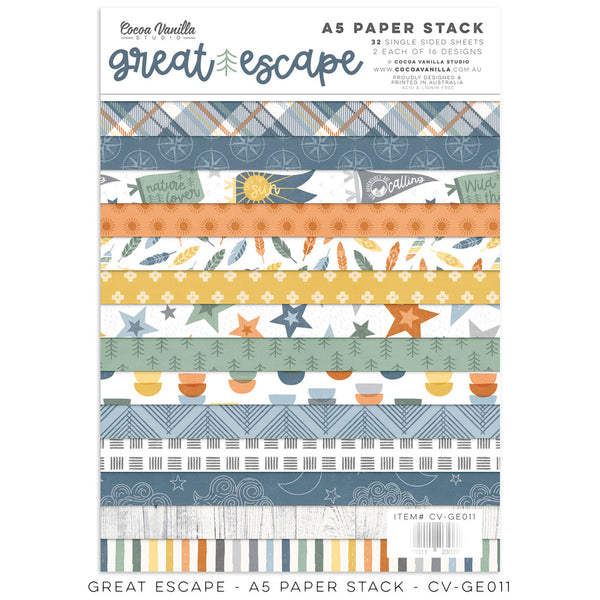 Cocoa Vanilla Studio - Great Escape - A5 Paper Stack