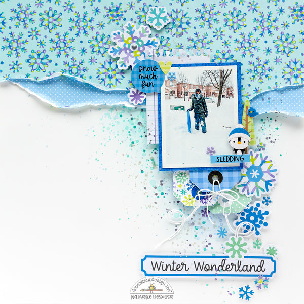 Doodlebug Design - Snow Much Fun - Bits & Pieces Ephemera Pack