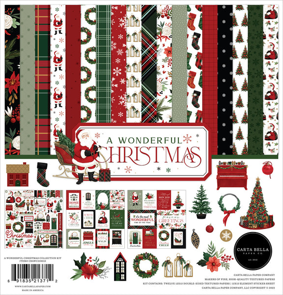 Carta Bella - A Wonderful Christmas - 12 x 12 Collection Kit