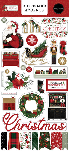 Carta Bella - A Wonderful Christmas - Chipboard Accents