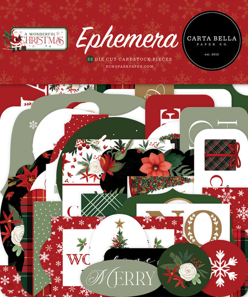 Carta Bella - A Wonderful Christmas - Ephemera Pack