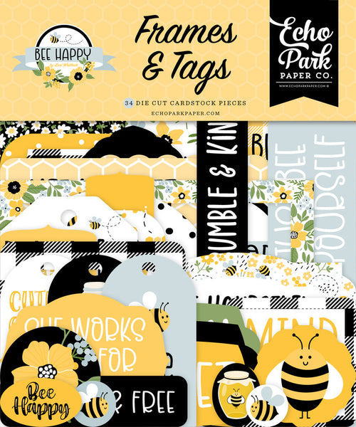 Echo Park - Bee Happy - Frame and Tags Pack