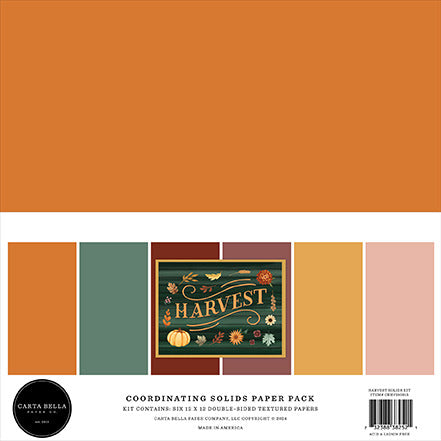 Carta Bella - Harvest - 12 x 12 Coordinating Solids Pack