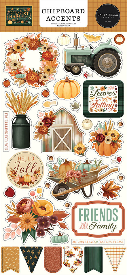 Carta Bella - Harvest - Chipboard Accents