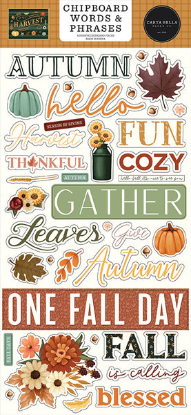 Carta Bella - Harvest - Chipboard Words & Phrases