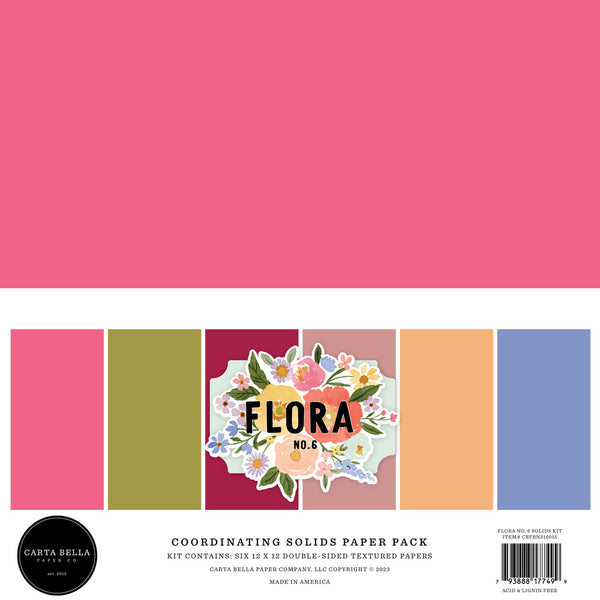 Carta Bella - Flora No.6 - 12 x 12 Coordinating Solids Pack
