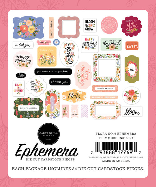 Carta Bella - Flora No. 6 - Ephemera Pack