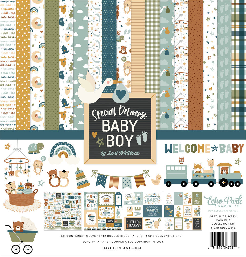 Simple Stories - Special Delivery - Baby Boy 12 x 12 Collection Kit