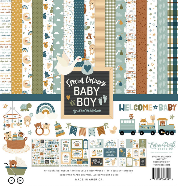 Simple Stories - Special Delivery - Baby Boy 12 x 12 Collection Kit