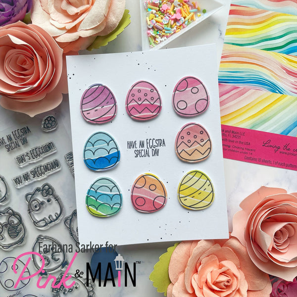 Pink and Main - Eggstraordinary - Clear stamp set