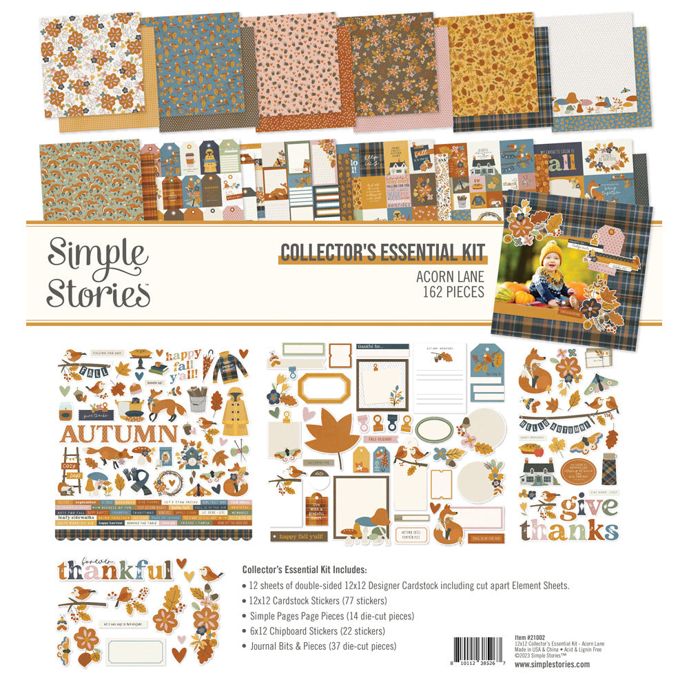 Simple Stories - Acorn Lane - 12 x 12 Collectors Essential Kit