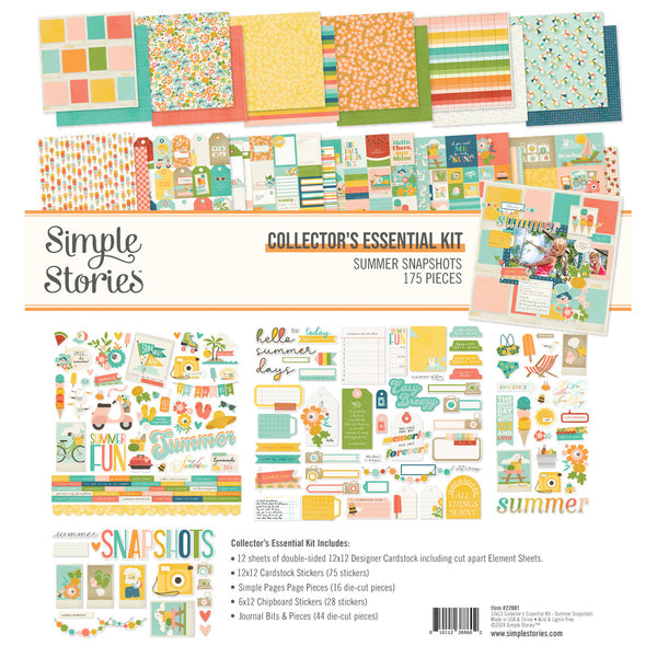 Simple Stories - Summer Snapshots - 12 x 12 Collectors Essential Kit