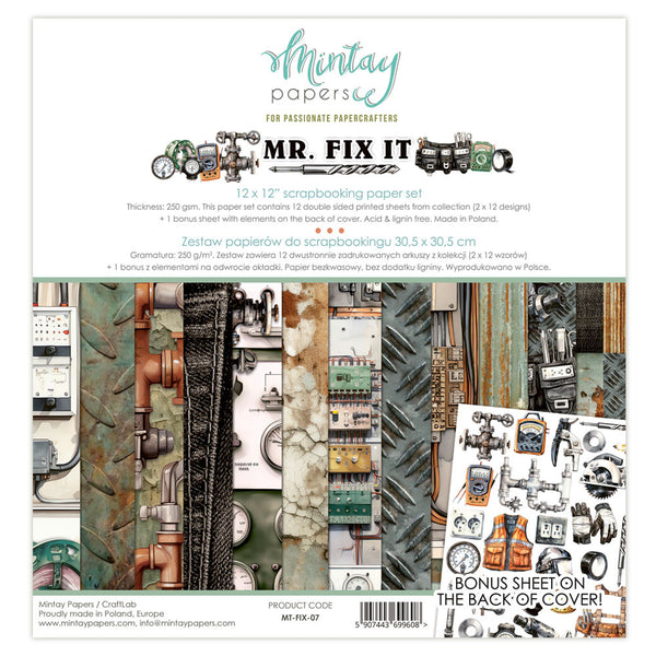 Mintay Papers - Mr. Fix It - 12 x 12 Paper Set