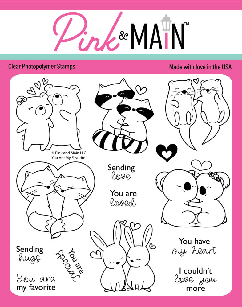 Pink and Main - You Are My Favourite - Clear Stamp set