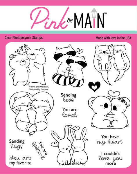 Pink and Main - You Are My Favourite - Clear Stamp set