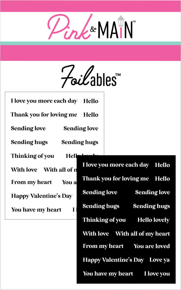 Pink and Main - Foilables Panels - Loving Sentiments