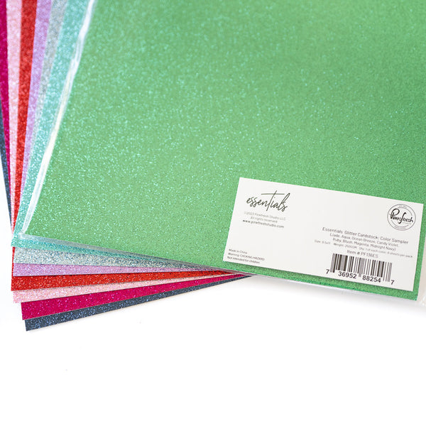 Pinkfresh Studio - Glitter Cardstock - Colour Sampler