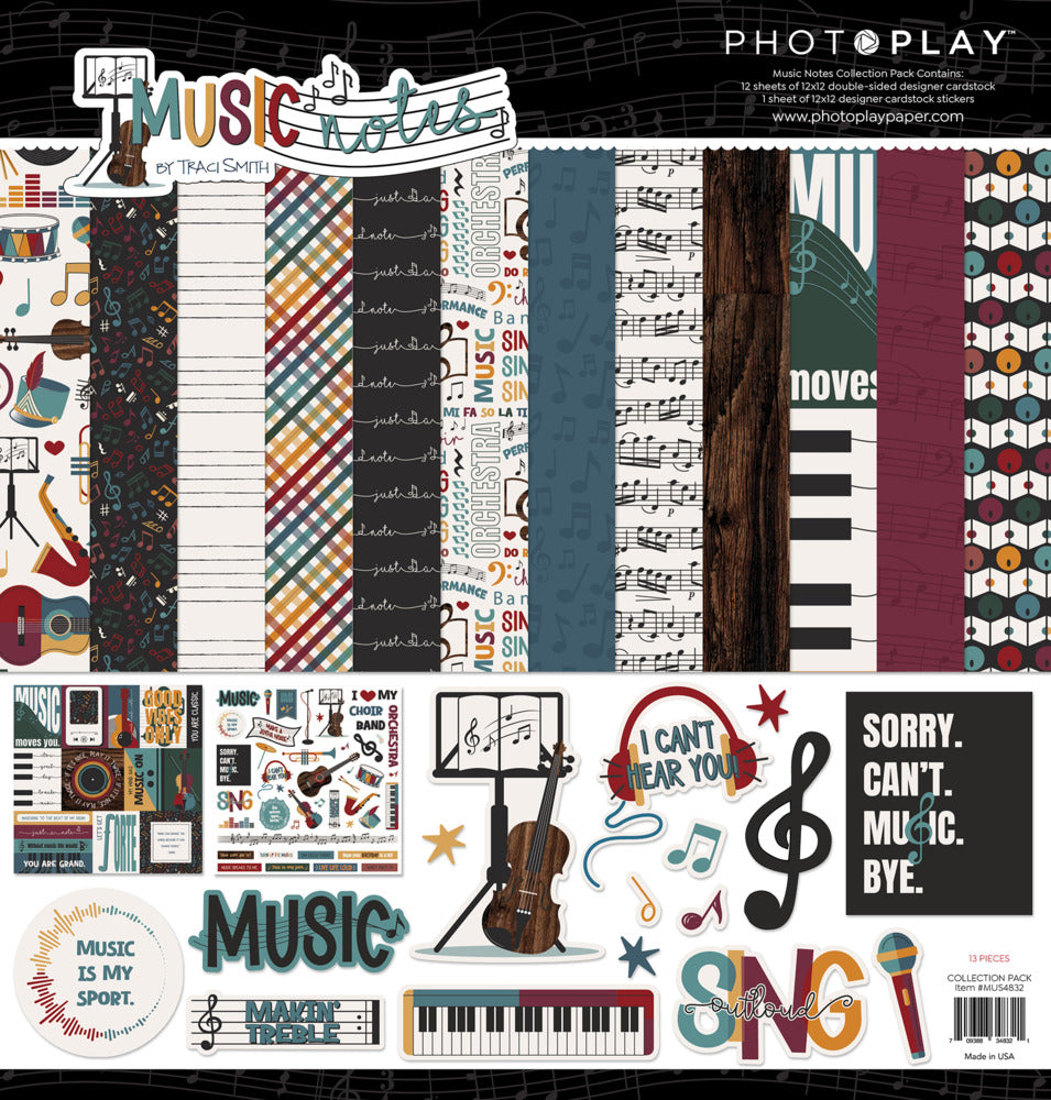 PhotoPlay Paper - Music Notes - 12 x 12 Collection Kit