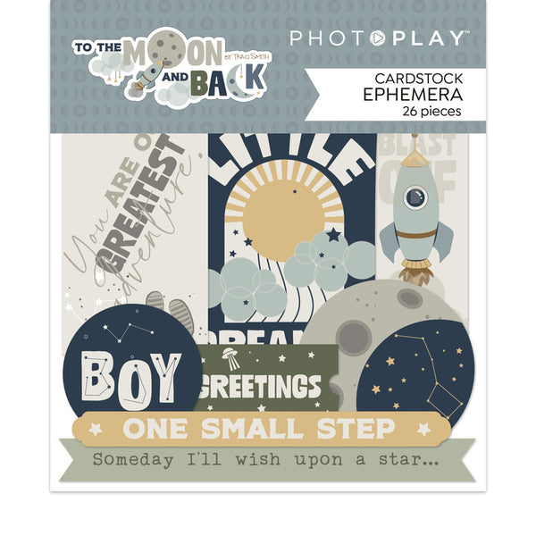 Photoplay Paper - To the Moon and Back - Cardstock Ephemera Pack