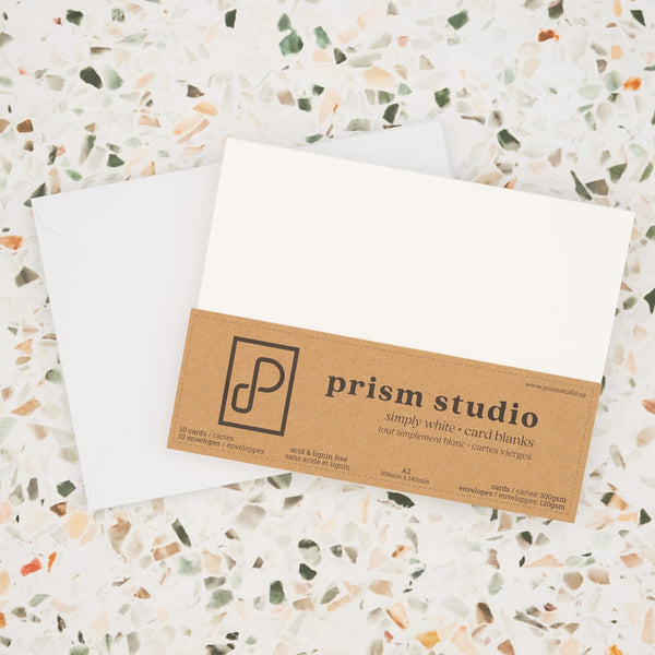 Prism Studio - Card Blanks with Envelopes - A2 - 4.25 x 5.5 White