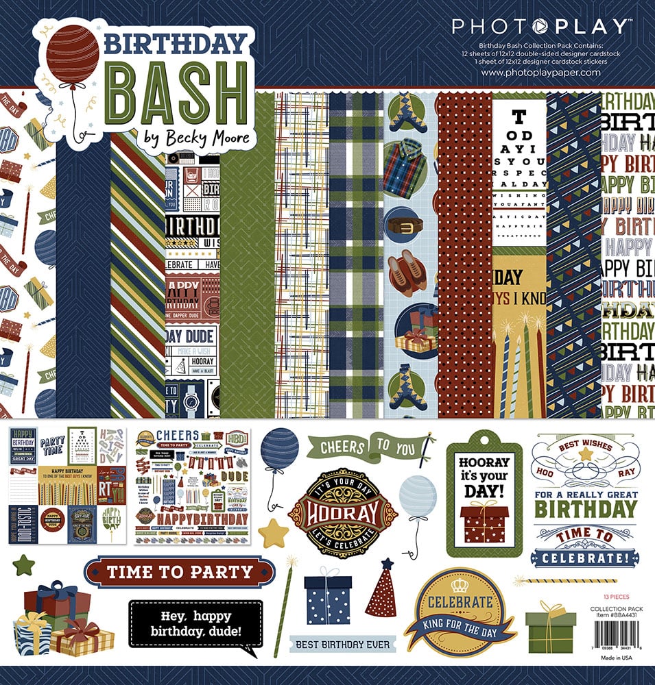 PhotoPlay - Birthday Bash - 12 x 12 Collection Kit