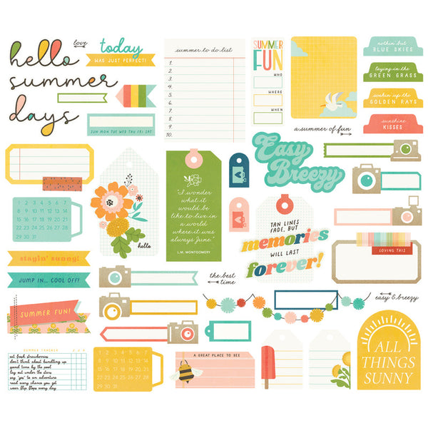 Simple Stories - Summer Snapshots - Journal Bits & Pieces